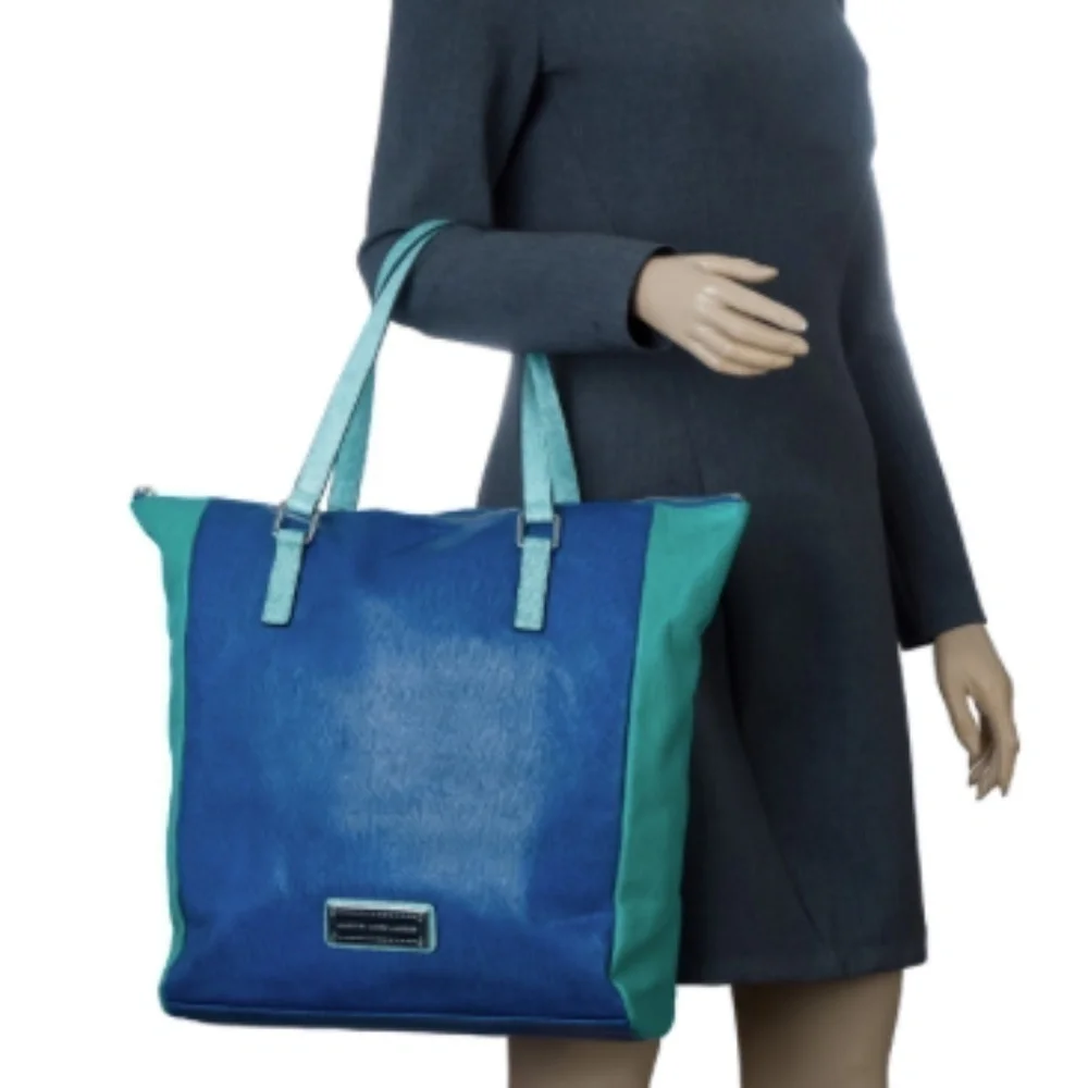 Marc by Marc Jacobs Blue/Green Lizard Stamped Leather Take Me Tote